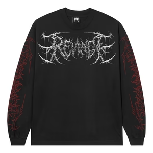 Corroded Metal Long Sleeve Treated Vintage Black