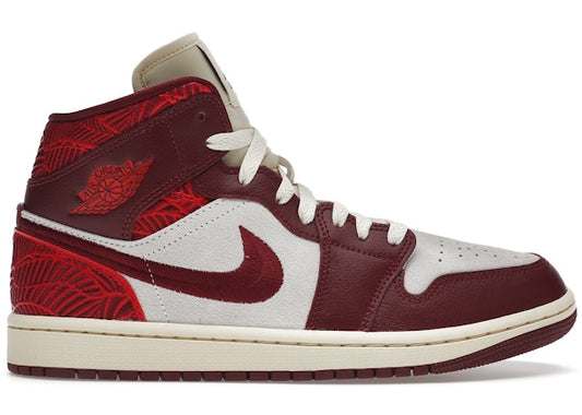 Jordan 1 Mid SE Tiki Leaf Team Red (Women's)