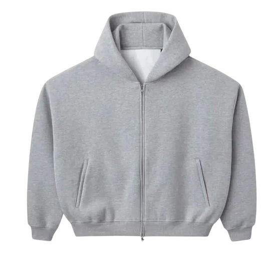 Happy Memories Don't Die HMDD Blank Zip Up Hoodie Grey