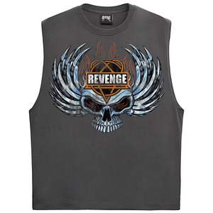 Revenge Chrome Motorcycle Cut Off Grey