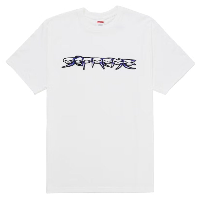 Supreme Skulls Spellout Tee White