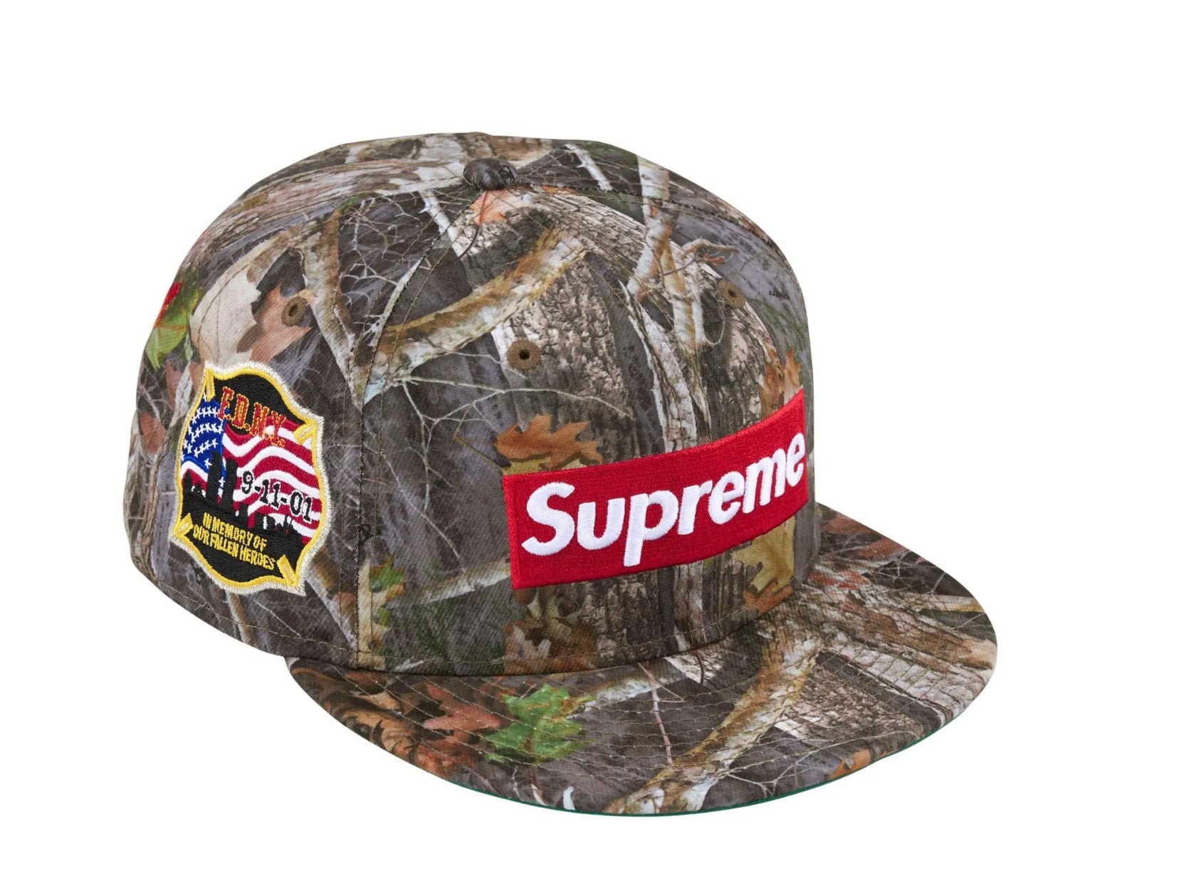 Supreme x FDNY Box Logo New Era True Timber Kanati Camo