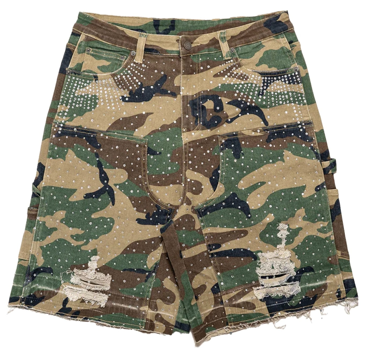 Paper Money Crystalized Shorts in Camo