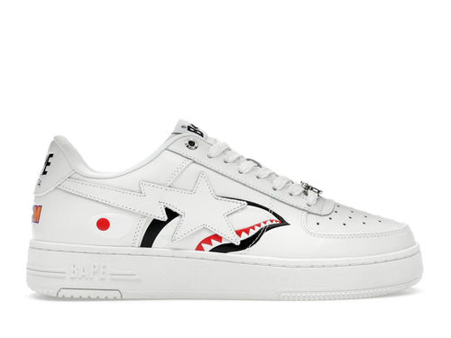 A Bathing Ape Bape Sta Low Shark Pack White