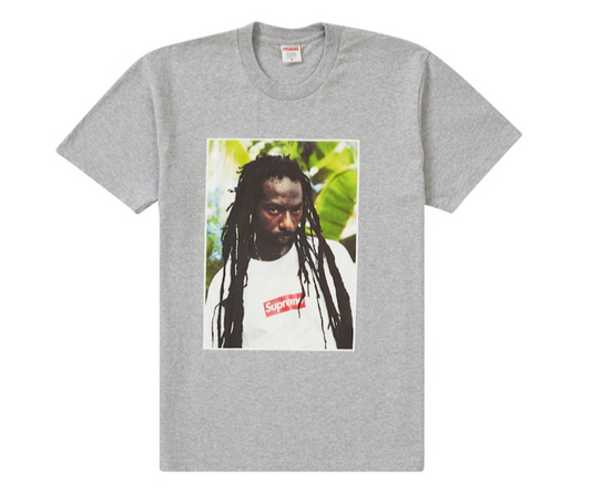 Supreme Buju Banton Tee Heather Grey
