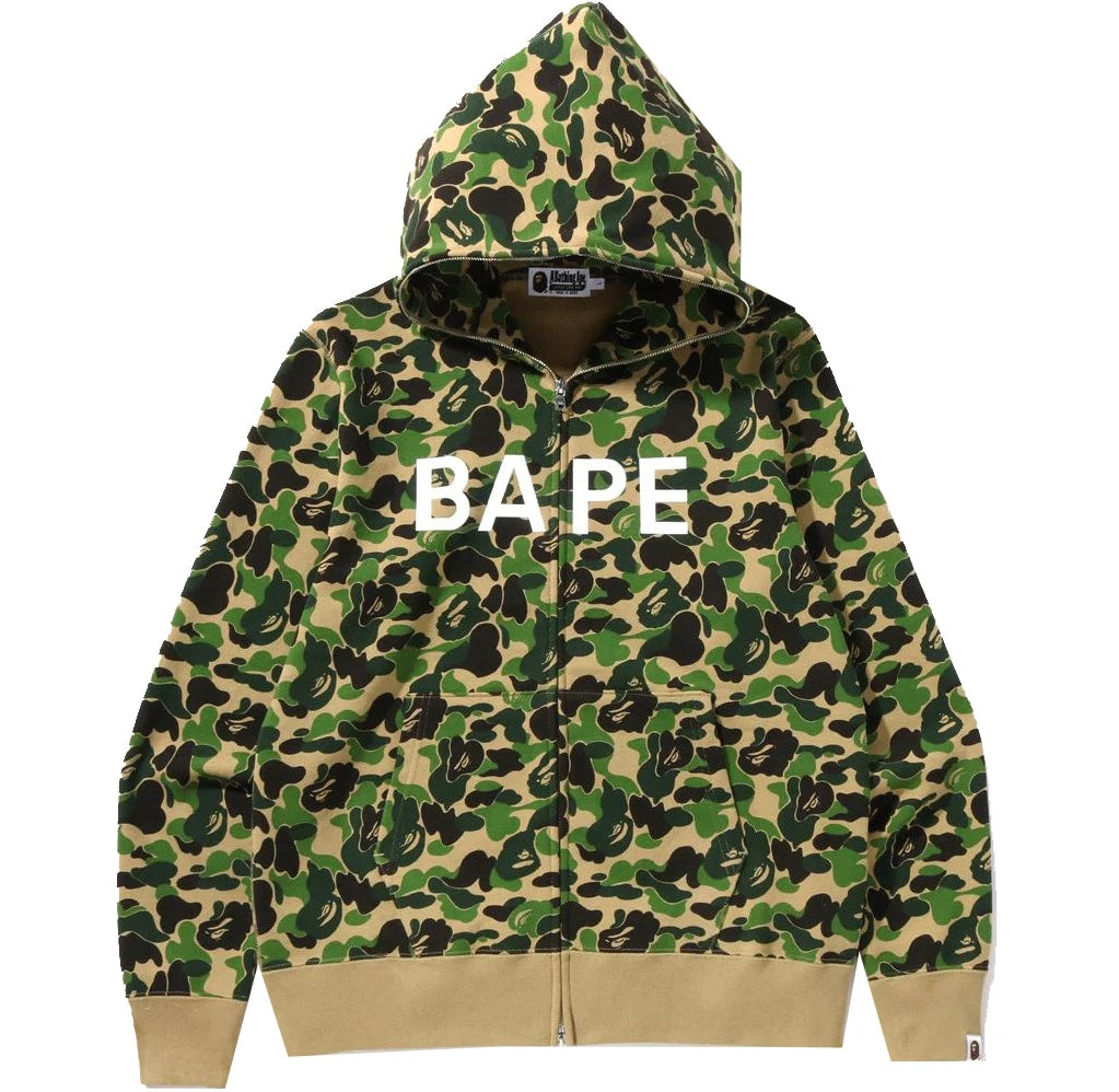 BAPE ABC Camo BAPE Full Zip Hoodie Green
