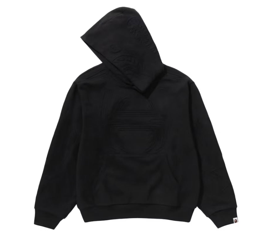 BAPE Padded Shark Cropped Fit Pullover Hoodie Black