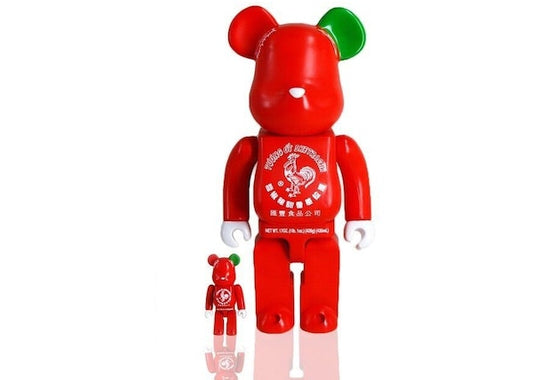 Bearbrick BAIT x Medicom x Sriracha 100% & 400% Set Red