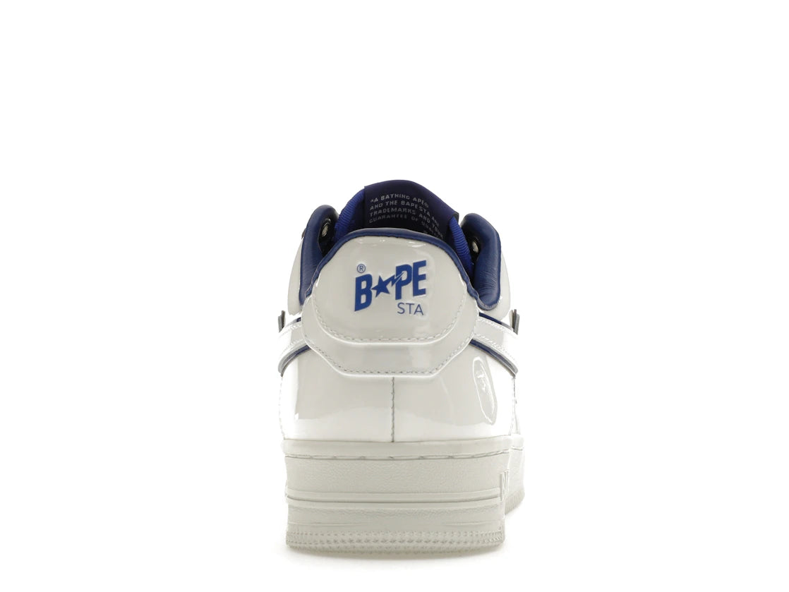 A Bathing Ape Bape Sta Patent Leather White Blue