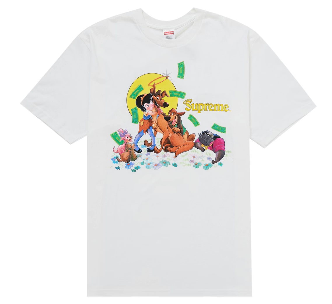 Supreme All Dogs Go To Heaven Tee White