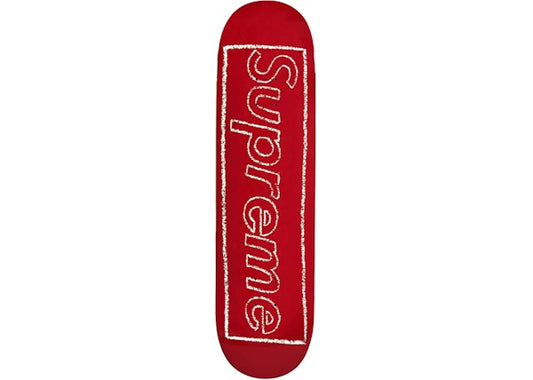 Supreme KAWS Chalk Logo Skateboard Deck Red