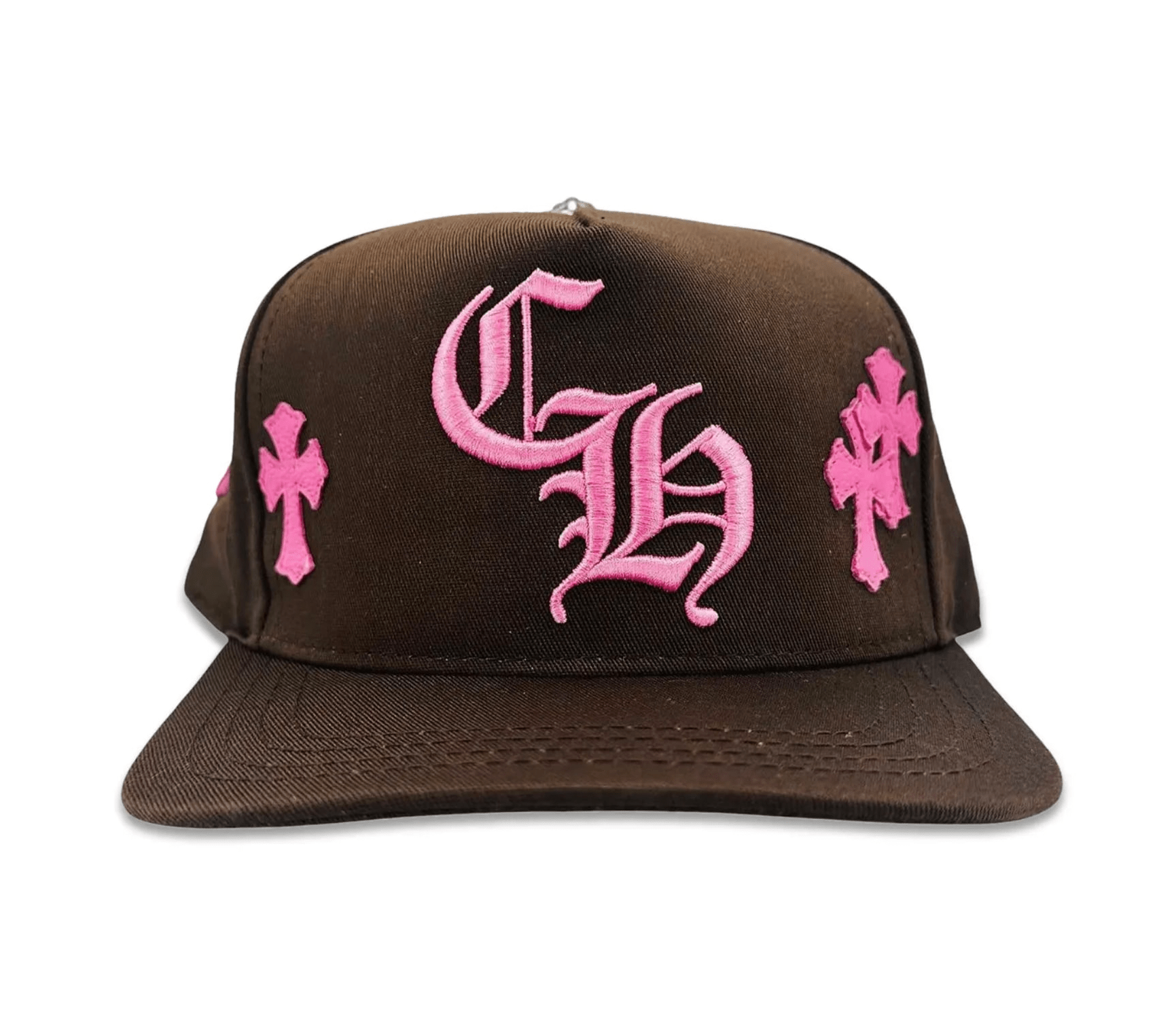 Chrome Hearts Cross Patch Hat Brown/Pink
