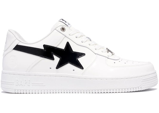 A Bathing Ape Bape Sta #2 White Patent