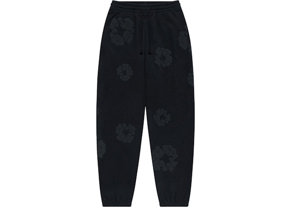 Denim Tears Cotton Wreath Sweatpants Black Monochrome