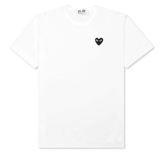 Comme des Garcons Play Black Emblem T-shirt White