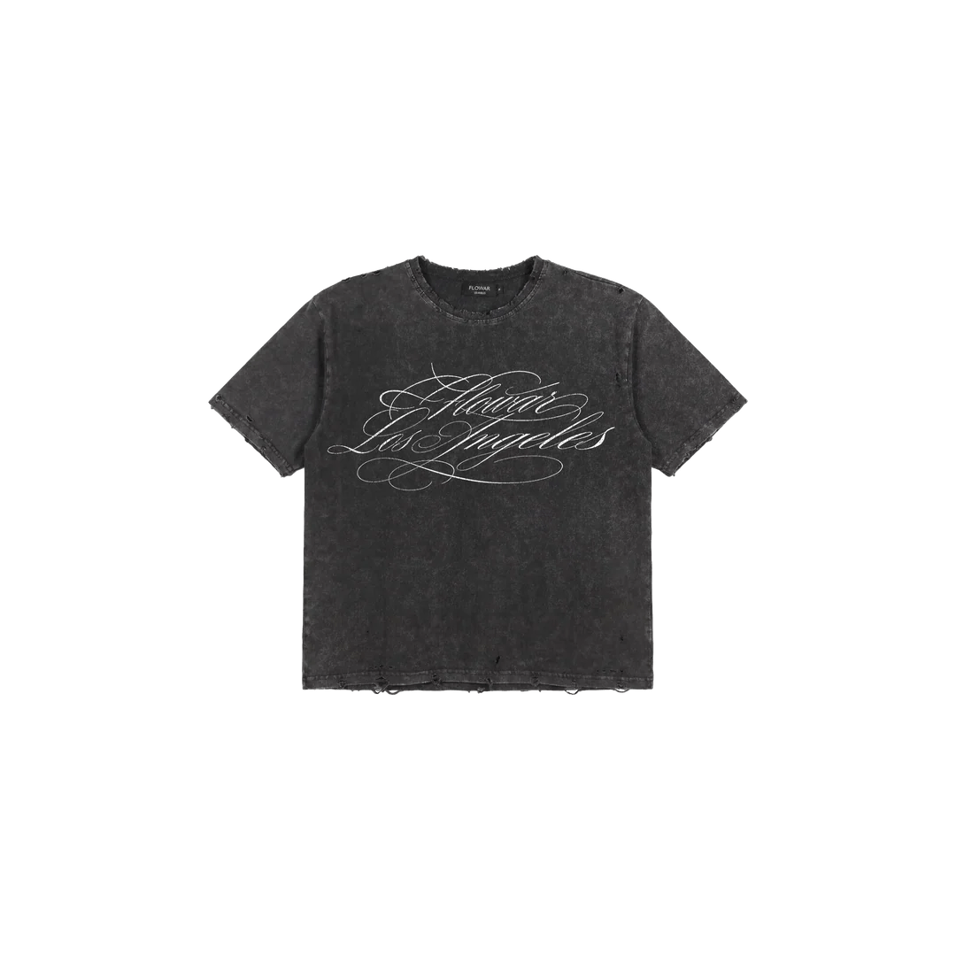 FLOWAR TEE (CHARCOAL)