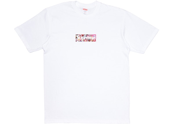 Supreme Takashi Murakami COVID-19 Relief Box Logo Tee White