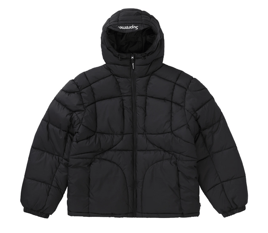Supreme Warp Hooded Puffy Jacket Black
