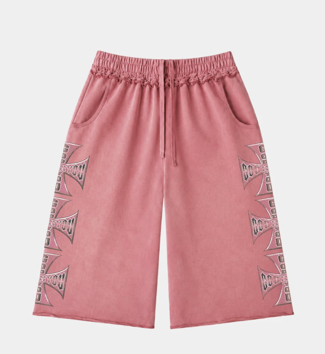 God In You Chopper Sweat Short Coral