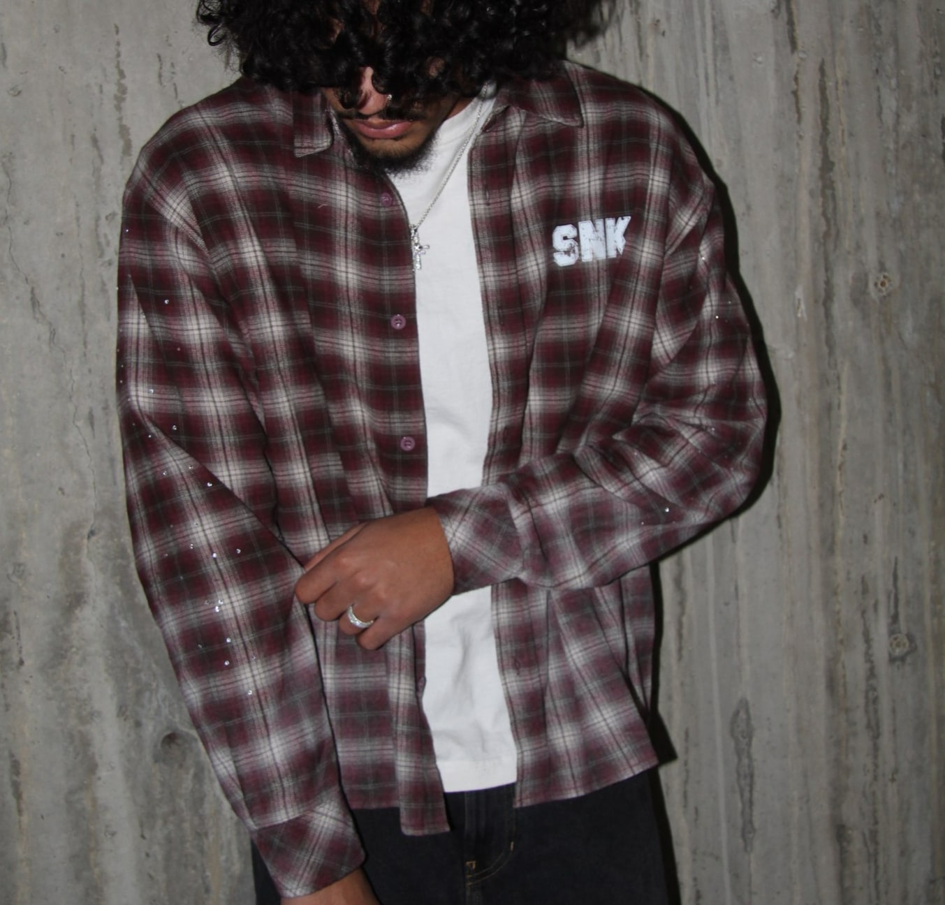 SNK Bedazzled Flannel Red